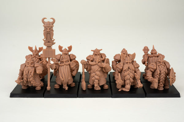 a group of figurines sitting on top of a table