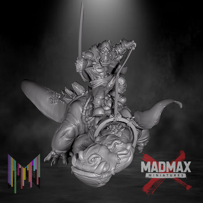 a statue of a man riding a dragon with a sword a statue of a man riding a dragon with a sword