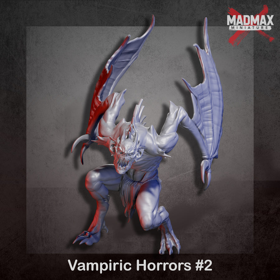 three detailed, winged, and armored creatures resembling vampiric creatures, possibly from the video game MadMAX. three detailed, winged, and armored creatures resembling vampiric creatures, possibly from the video game MadMAX.