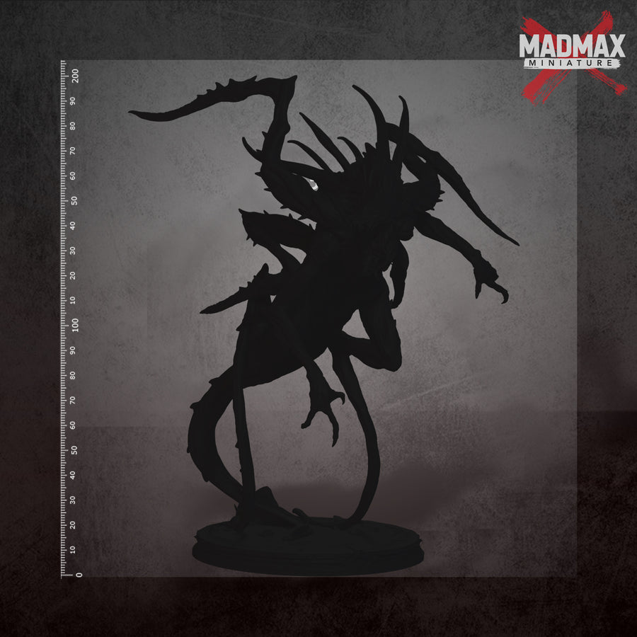 A 3D model of a fantastical creature with multiple arms and legs, resembling a dragon or serpent-like creature. The creature has a fierce expression and appears to be in motion, possibly running or attacking. The image is described as a A 3D model of a fantastical creature with multiple arms and legs, resembling a dragon or serpent-like creature. The creature has a fierce expression and appears to be in motion, possibly running or attacking. The image is described as a