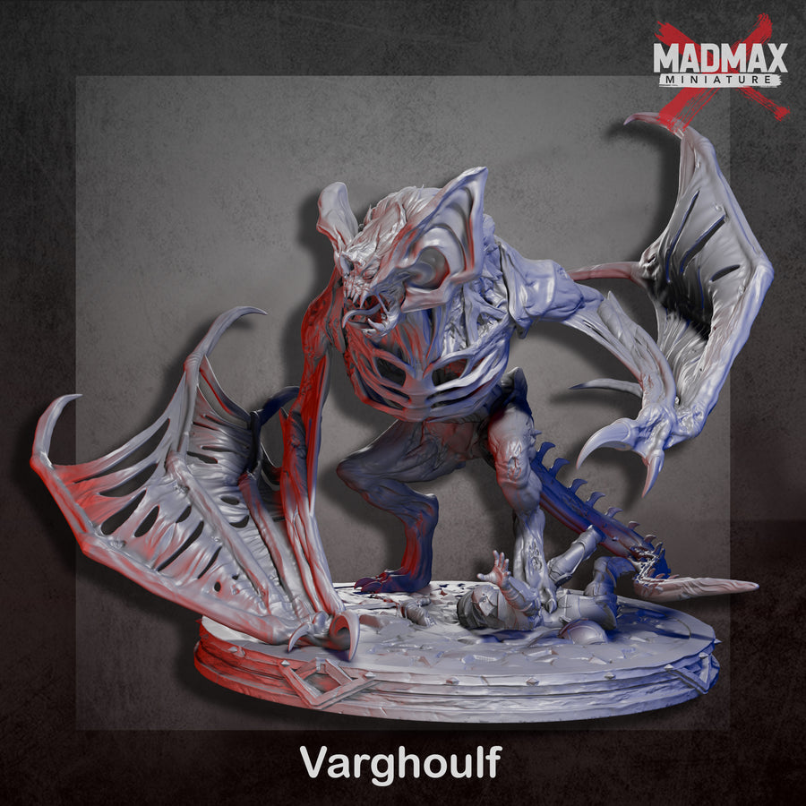 a large, winged creature with sharp teeth and claws, possibly a dragon or a monster, standing on a platform and facing towards the right side of the image. a large, winged creature with sharp teeth and claws, possibly a dragon or a monster, standing on a platform and facing towards the right side of the image.
