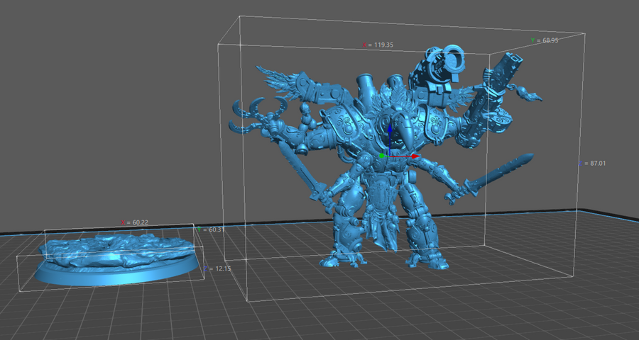 a statue of a giant robot with a gun in his hand a statue of a giant robot with a gun in his hand