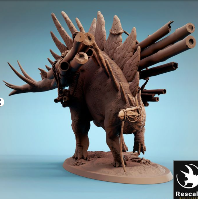 a sculpture of an animal with horns and spikes on its back a sculpture of an animal with horns and spikes on its back