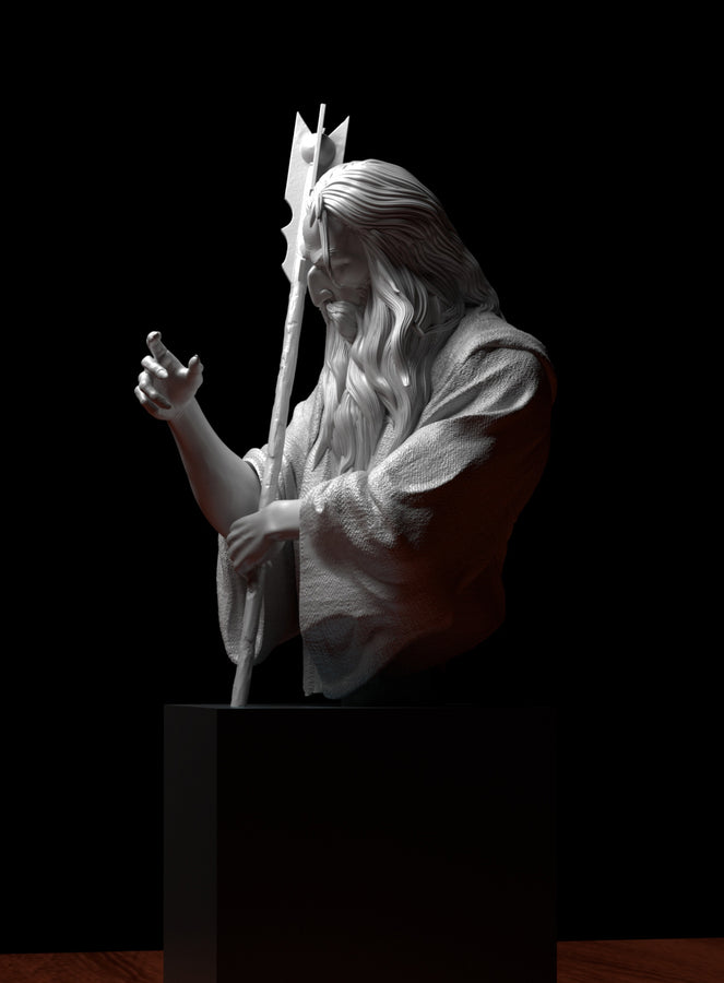 a statue of a man holding a sword a statue of a man holding a sword