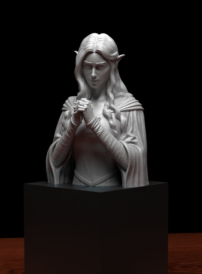 a white statue of a woman with hands together a white statue of a woman with hands together