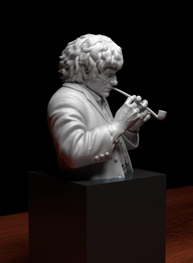 a figurine of a man wearing a red jacket and holding a pipe. a figurine of a man wearing a red jacket and holding a pipe.
