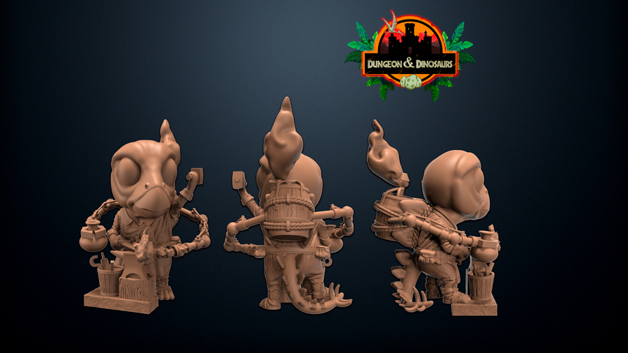 Chibi Stegosaurus Artificier - Falcata 3D Chibi Stegosaurus Artificier - Falcata 3D
