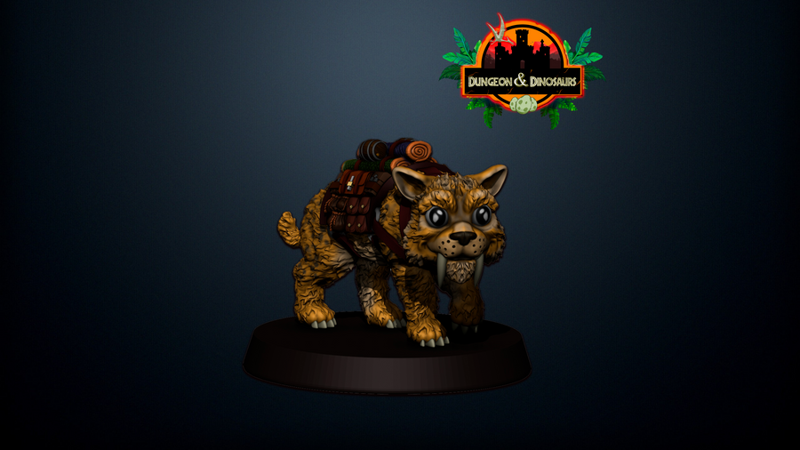 Chibi Saber-toother pet - Falcata 3D Chibi Saber-toother pet - Falcata 3D