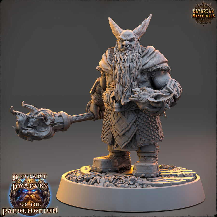 Vladkaz Of The Burning Earth - Deviant Dwarf of the Pandemonium - Daybreak Miniatures Vladkaz Of The Burning Earth - Deviant Dwarf of the Pandemonium - Daybreak Miniatures