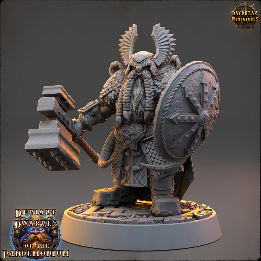 a statue of a man with a hammer and shield a statue of a man with a hammer and shield