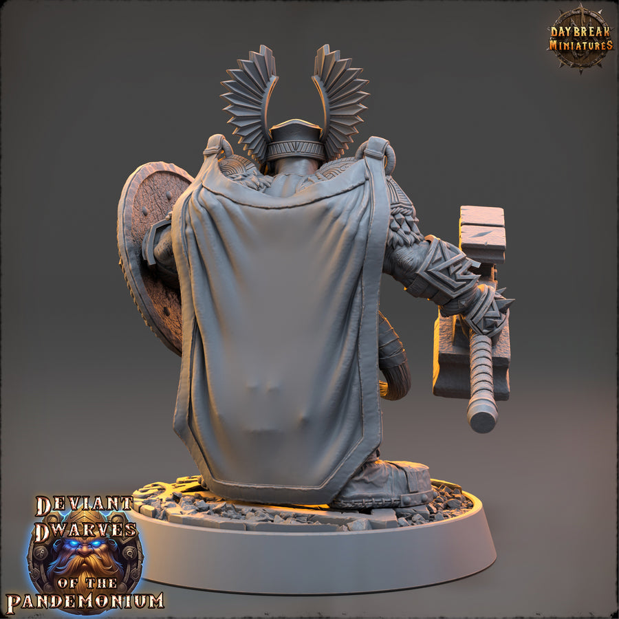 a statue of a man with a hammer and shield a statue of a man with a hammer and shield