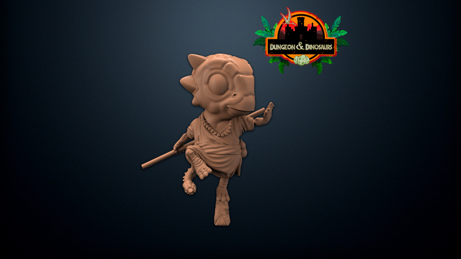 Chibi Ankylosaurus Monk - Falcata 3D Chibi Ankylosaurus Monk - Falcata 3D