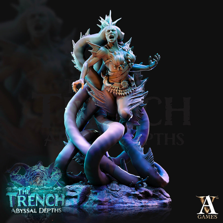 Triton Tribe Leaders - Abyssal Depths - The Trench - Archvillain Games Triton Tribe Leaders - Abyssal Depths - The Trench - Archvillain Games
