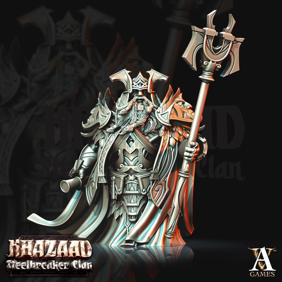 King Thrag Steelhammer 32mm *POSE OPTION* Khazaad High King Thrag Steelhammer 32mm *POSE OPTION* Khazaad High