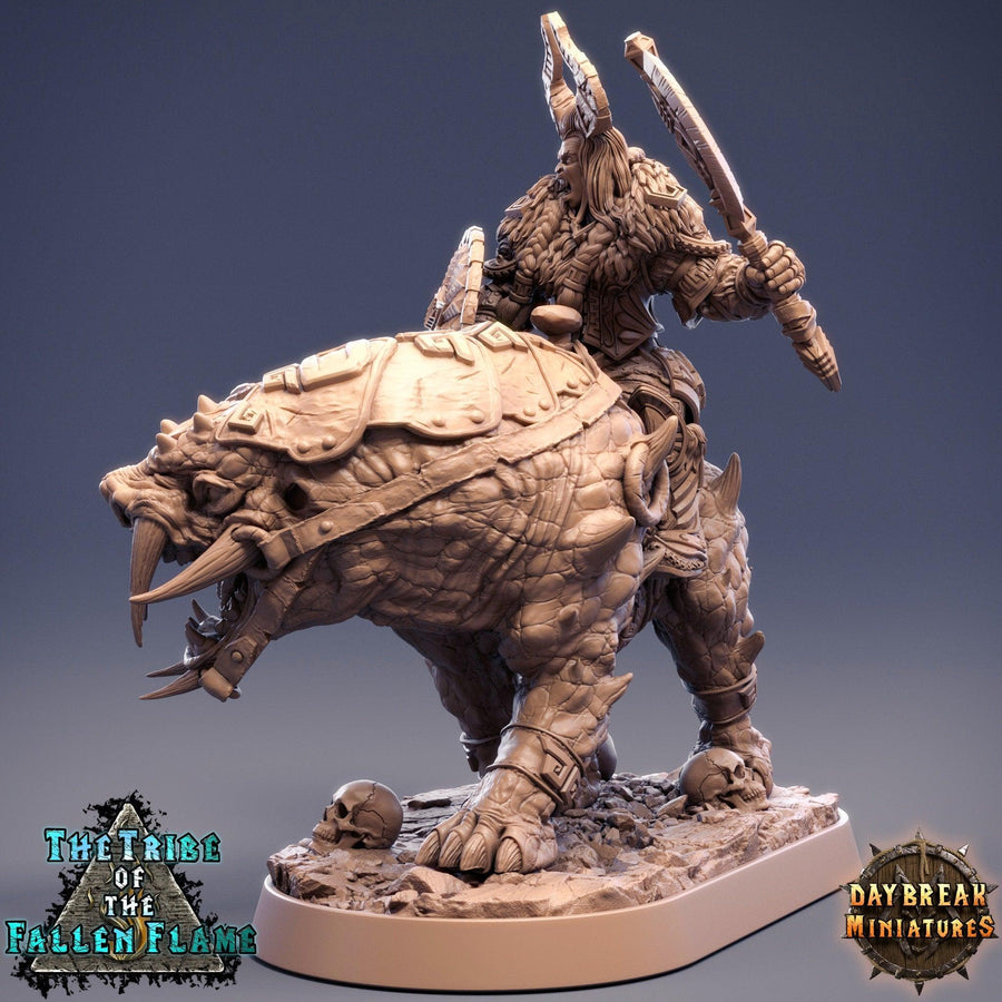 Ingar the Cleaver on Tuskerbeast *SIZE OPTION* Ingar the Cleaver on Tuskerbeast *SIZE OPTION*