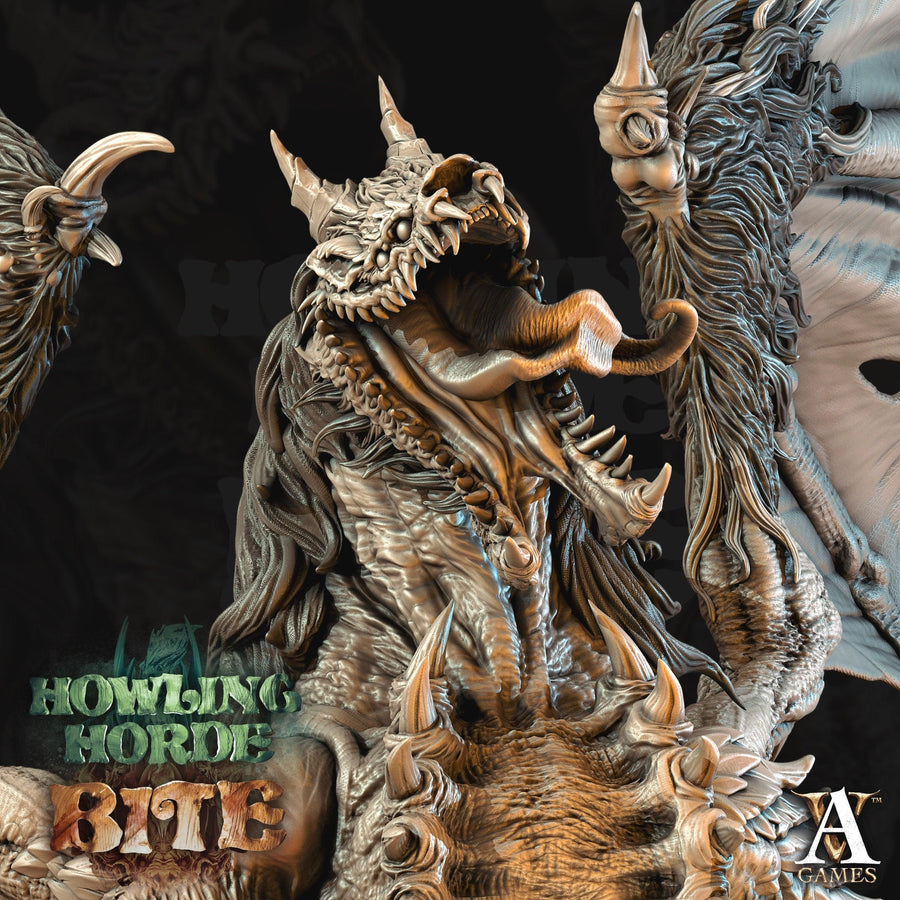 Hyena Dragon MASSIVE FIGURINE *Size Option* Howling Horde Bite Hyena Dragon MASSIVE FIGURINE *Size Option* Howling Horde Bite