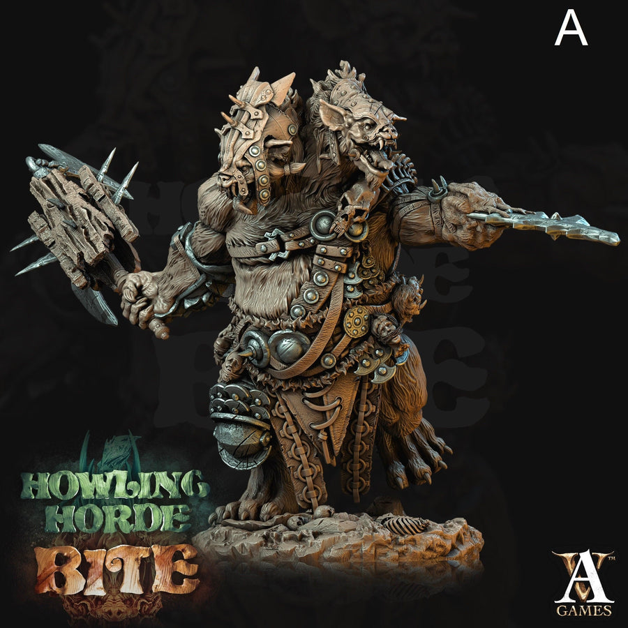 Gnoll Ettins MASSIVE FIGURINE *Size Option* Howling Horde Bite Gnoll Ettins MASSIVE FIGURINE *Size Option* Howling Horde Bite