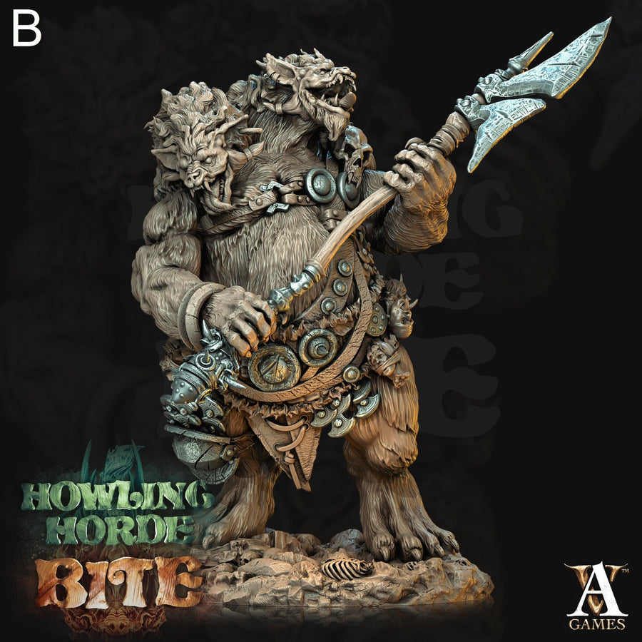 Gnoll Ettins MASSIVE FIGURINE *Size Option* Howling Horde Bite Gnoll Ettins MASSIVE FIGURINE *Size Option* Howling Horde Bite
