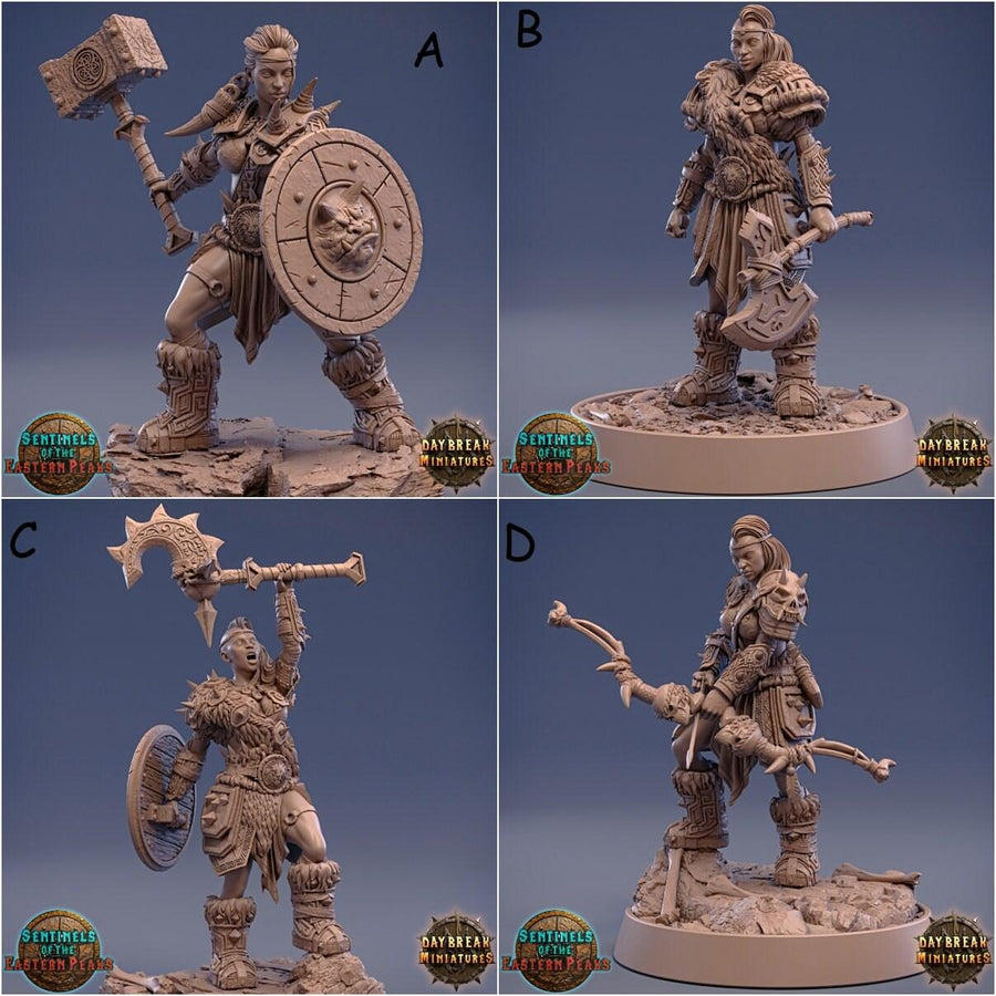 Female Warriors Sentinels of the Eastern Peaks *POSE & SIZE OPTION* Female Warriors Sentinels of the Eastern Peaks *POSE & SIZE OPTION*