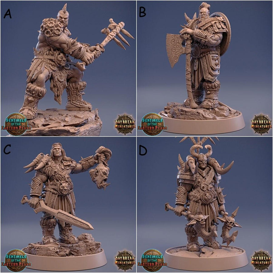 Warriors Sentinels of the Eastern Peaks *POSE & SIZE OPTION* Warriors Sentinels of the Eastern Peaks *POSE & SIZE OPTION*