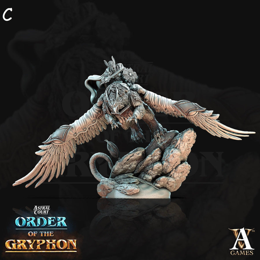 Astral Gryphon Riders *Pose & Size Option* Order of the Gryphon Astral Gryphon Riders *Pose & Size Option* Order of the Gryphon
