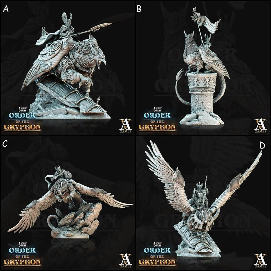 Astral Gryphon Riders *Pose & Size Option* Order of the Gryphon Astral Gryphon Riders *Pose & Size Option* Order of the Gryphon