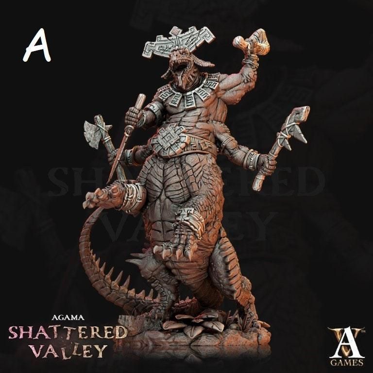 Agama Telcoans l DnD Miniatures l 3D Printed Model l Archvillain Games l Agama Shattered Valley l Beast Pathfinder l Tabletop RPG l Saurian Agama Telcoans l DnD Miniatures l 3D Printed Model l Archvillain Games l Agama Shattered Valley l Beast Pathfinder l Tabletop RPG l Saurian