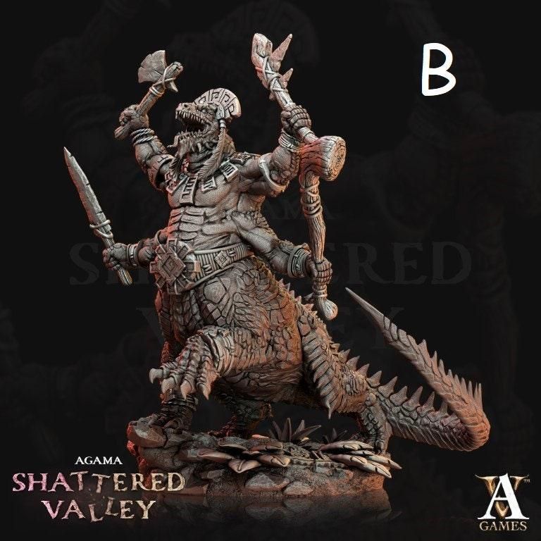 Agama Telcoans l DnD Miniatures l 3D Printed Model l Archvillain Games l Agama Shattered Valley l Beast Pathfinder l Tabletop RPG l Saurian Agama Telcoans l DnD Miniatures l 3D Printed Model l Archvillain Games l Agama Shattered Valley l Beast Pathfinder l Tabletop RPG l Saurian