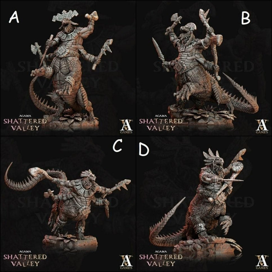 Agama Telcoans l DnD Miniatures l 3D Printed Model l Archvillain Games l Agama Shattered Valley l Beast Pathfinder l Tabletop RPG l Saurian Agama Telcoans l DnD Miniatures l 3D Printed Model l Archvillain Games l Agama Shattered Valley l Beast Pathfinder l Tabletop RPG l Saurian