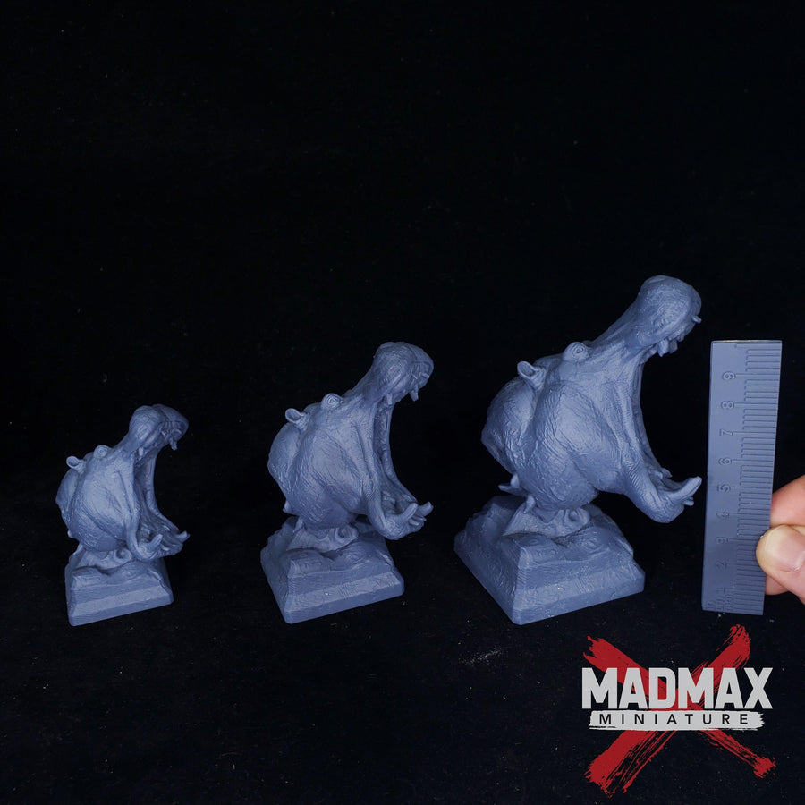 Savanna Bust Part 2 l Rhino - Buffalo - Hyena - Elephant- Warthog l Animal Portrait l 3D Printed Model l l African Wildlife Bust l Savanna Bust Part 2 l Rhino - Buffalo - Hyena - Elephant- Warthog l Animal Portrait l 3D Printed Model l l African Wildlife Bust l