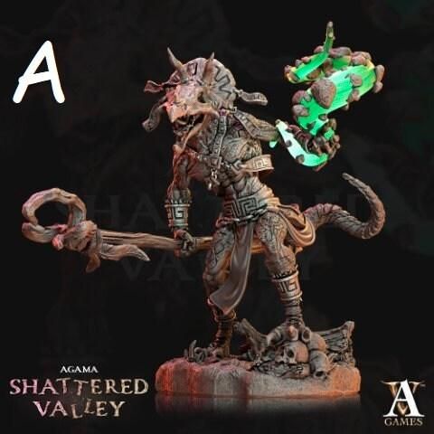 Agama Ajkins l DnD Miniatures l 3D Printed Model l Archvillain Games l Agama Shattered Valley l Beast Pathfinder l Tabletop RPG l Saurian Agama Ajkins l DnD Miniatures l 3D Printed Model l Archvillain Games l Agama Shattered Valley l Beast Pathfinder l Tabletop RPG l Saurian