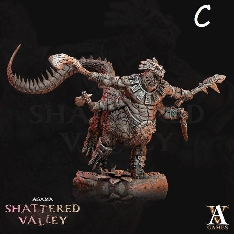 Agama Telcoans l DnD Miniatures l 3D Printed Model l Archvillain Games l Agama Shattered Valley l Beast Pathfinder l Tabletop RPG l Saurian Agama Telcoans l DnD Miniatures l 3D Printed Model l Archvillain Games l Agama Shattered Valley l Beast Pathfinder l Tabletop RPG l Saurian