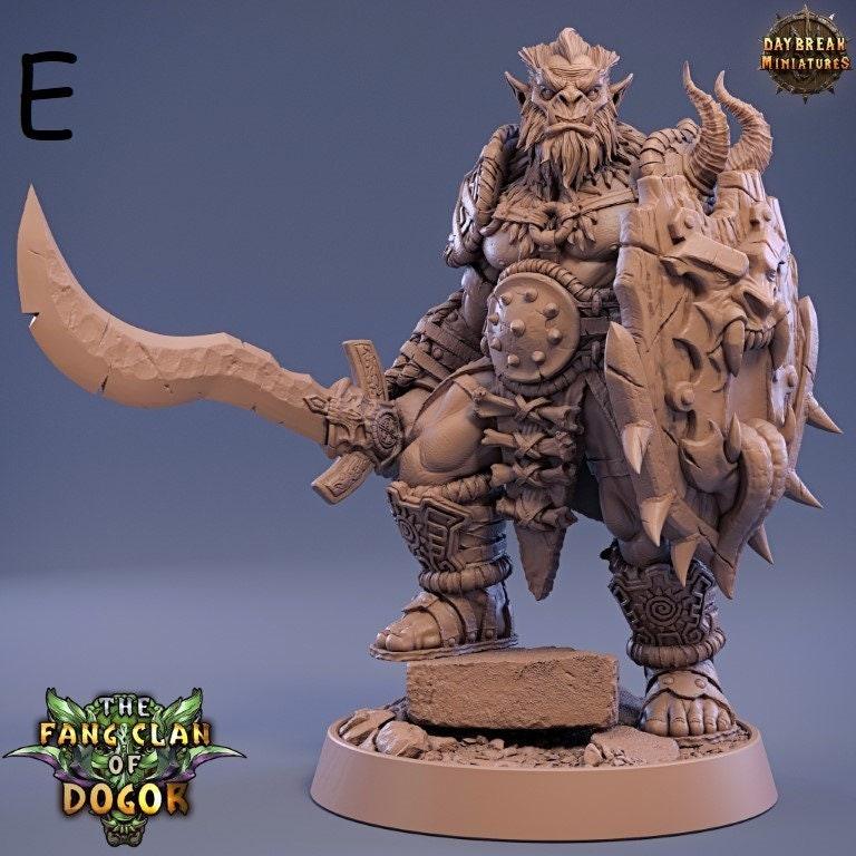 Warriors - The Fang Clan of Dogor - DnD Miniature l 3D Printed Model lDaybreak l Beast Pathfinder l Tabletop RPG l Dungeons and Dragons Warriors - The Fang Clan of Dogor - DnD Miniature l 3D Printed Model lDaybreak l Beast Pathfinder l Tabletop RPG l Dungeons and Dragons
