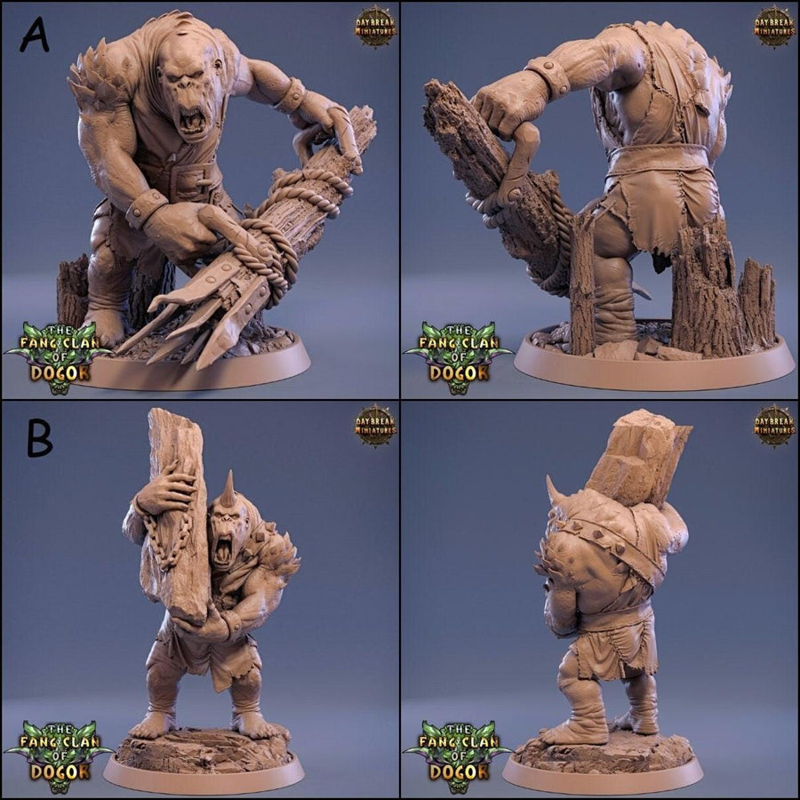 Ogres - The Fang Clan of Dogor - DnD Miniature l 3D Printed Model lDaybreak l Beast Pathfinder l Tabletop RPG l Dungeons and Dragons Ogres - The Fang Clan of Dogor - DnD Miniature l 3D Printed Model lDaybreak l Beast Pathfinder l Tabletop RPG l Dungeons and Dragons