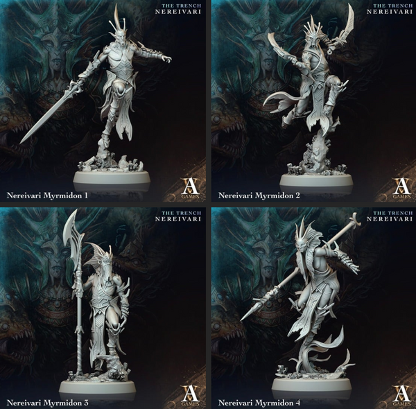 a set of four pictures of a statue of a woman with a sword