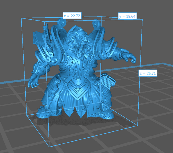 a blue 3d model of a man in a box