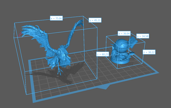 a 3d model of a blue bird in a cage
