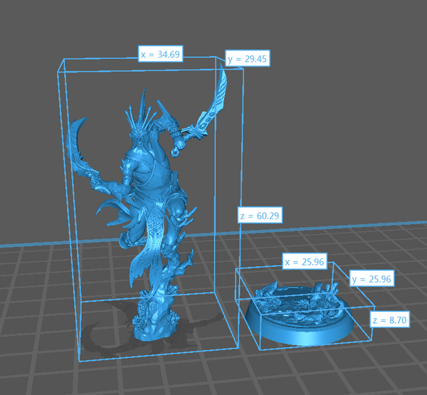 a blue 3d model of a dragon in a box