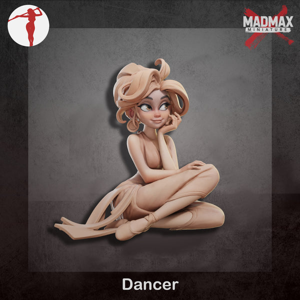 a cartoon figure of a woman sitting on the ground