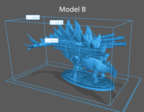 a 3d model of a dragon in a glass case