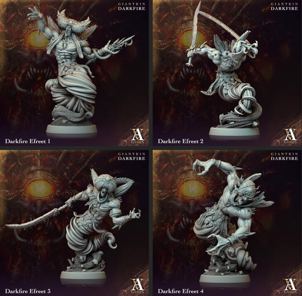 a set of four pictures of a statue of a demon
