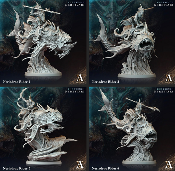 four different views of a statue of a demon