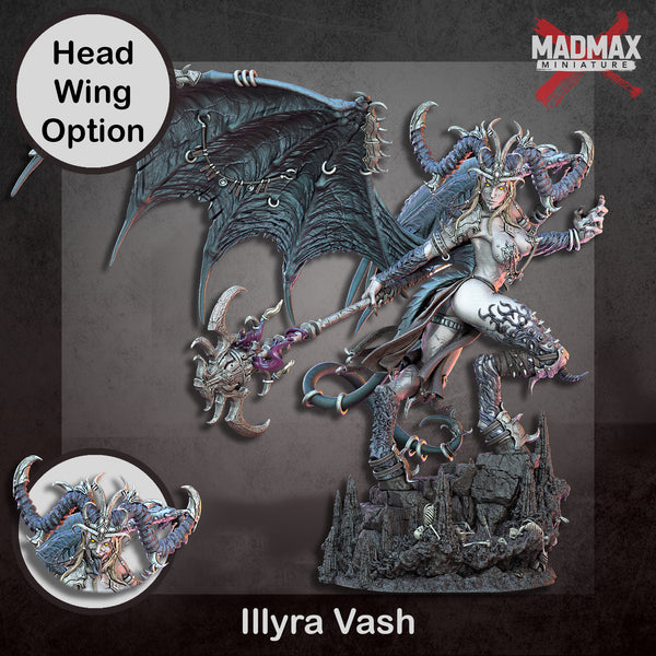 a statue of a winged demon with a sword