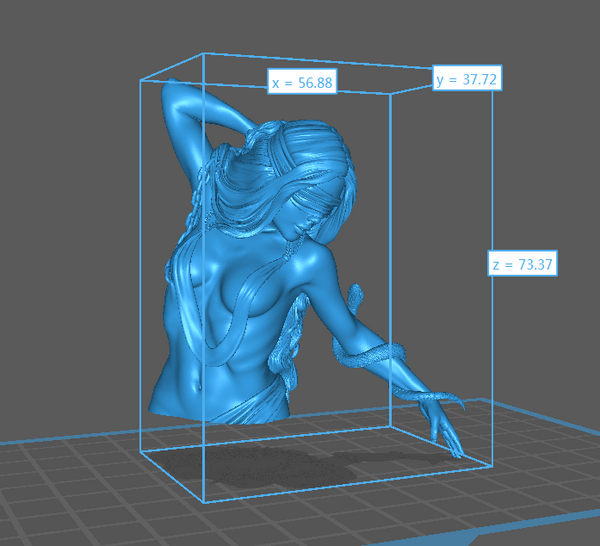 a 3d image of a woman in a glass case