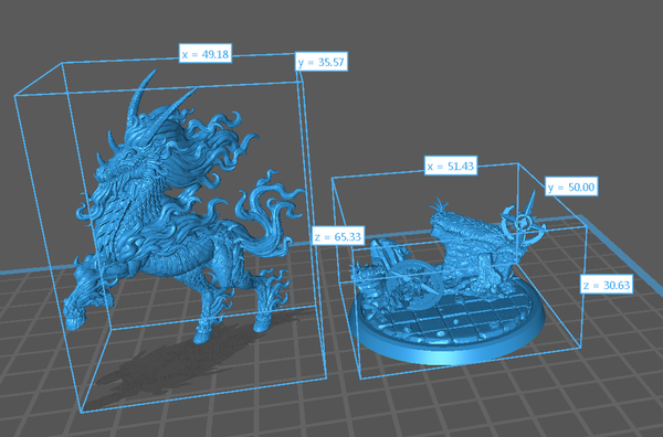 a blue 3d model of a dragon in a cage