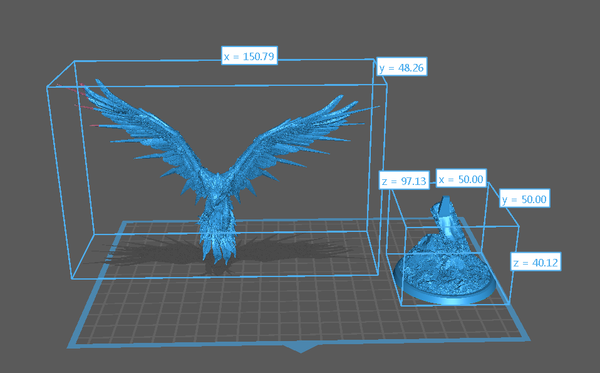 a 3d model of a bird in a box