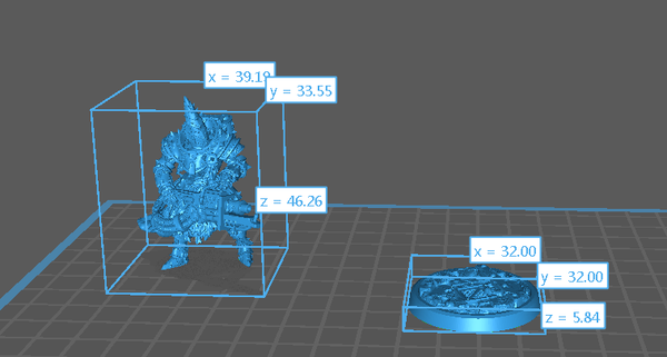 a blue 3d model of a dragon in a cage