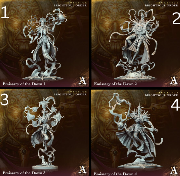 four pictures of a statue of a demon