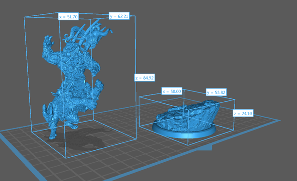 a 3d image of a statue in a glass case