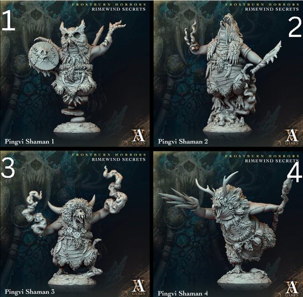 four pictures of a statue of a demon